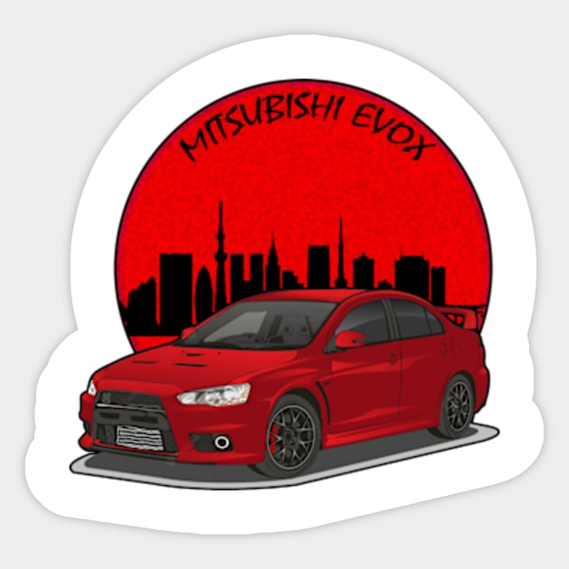 Mitsubishi Lancer EVO X Sticker by T-JD